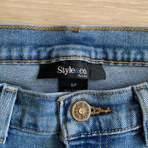 mom fit 70s 'style & co' high rise light wash jean